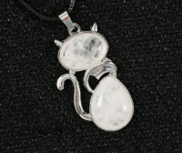 Bergkristal Kat Ketting