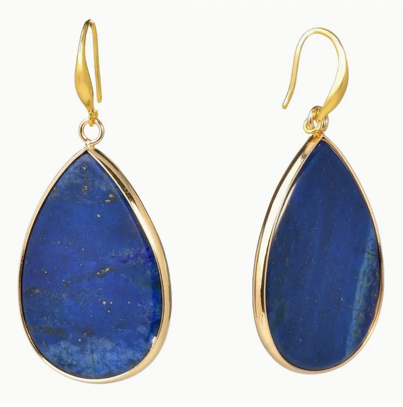 Lapis Lazuli Oorbellen Peervorm