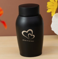 Zwarte Urn 'Always in my heart'