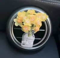 Gele Bloem Luchtverfrisser Auto Clip