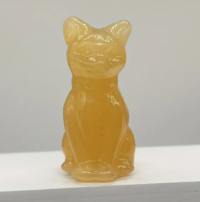 Gele Calciet Kattenbeeldje