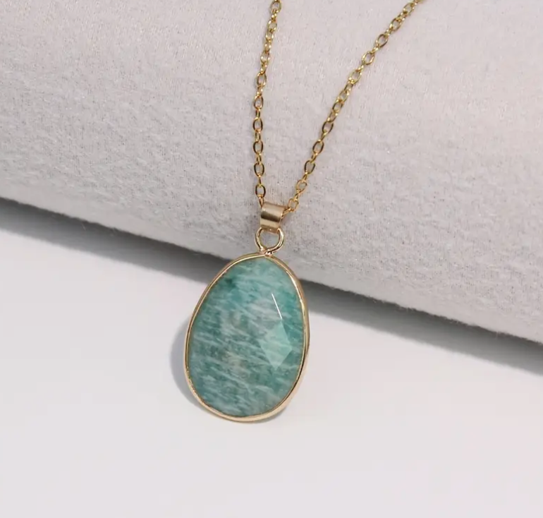 Facetgeslepen Amazoniet Ketting