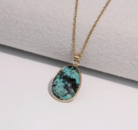 Facetgeslepen Afrikaans Turkoois Ketting