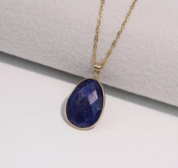 Facetgeslepen Lapis Lazuli Ketting