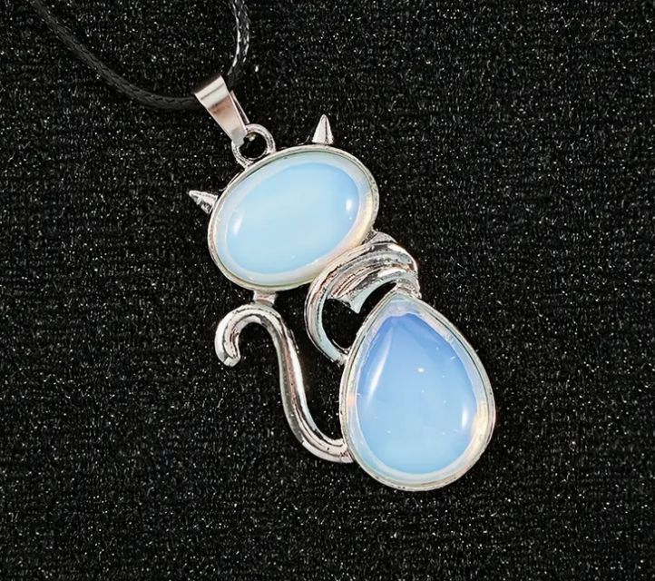 Opaliet Kat Ketting