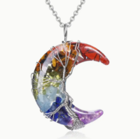 Levensboom Chakra Maan Ketting
