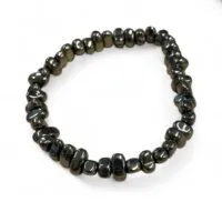 Hematiet Kralen Armband Donker Goudkleurig