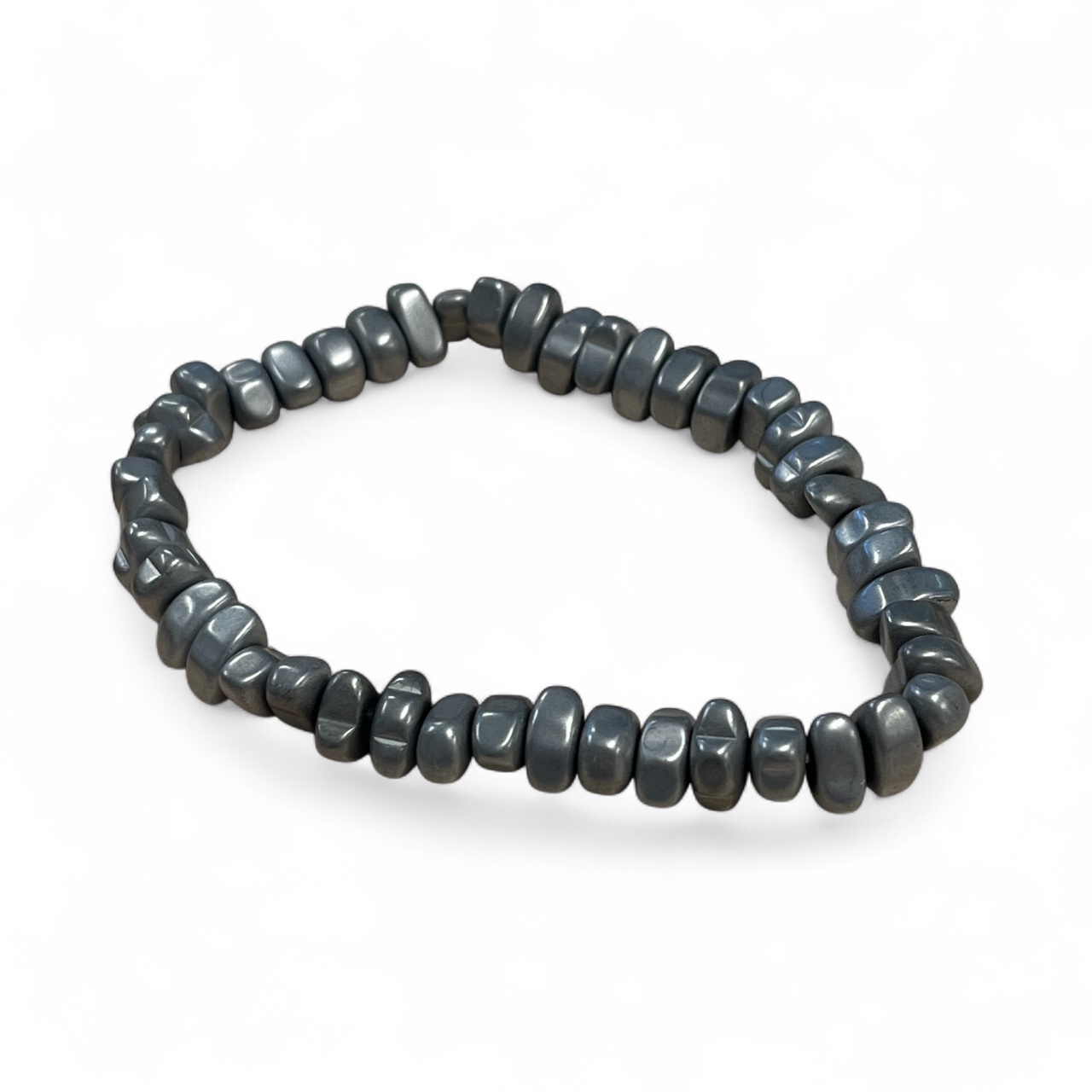 Hematiet Kralen Armband Grijs