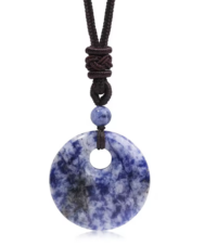 blauwe calciet hanger