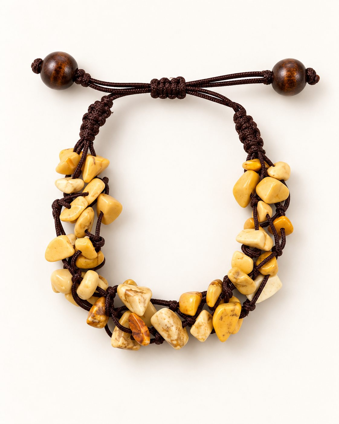 Gele Natuursteen Armband