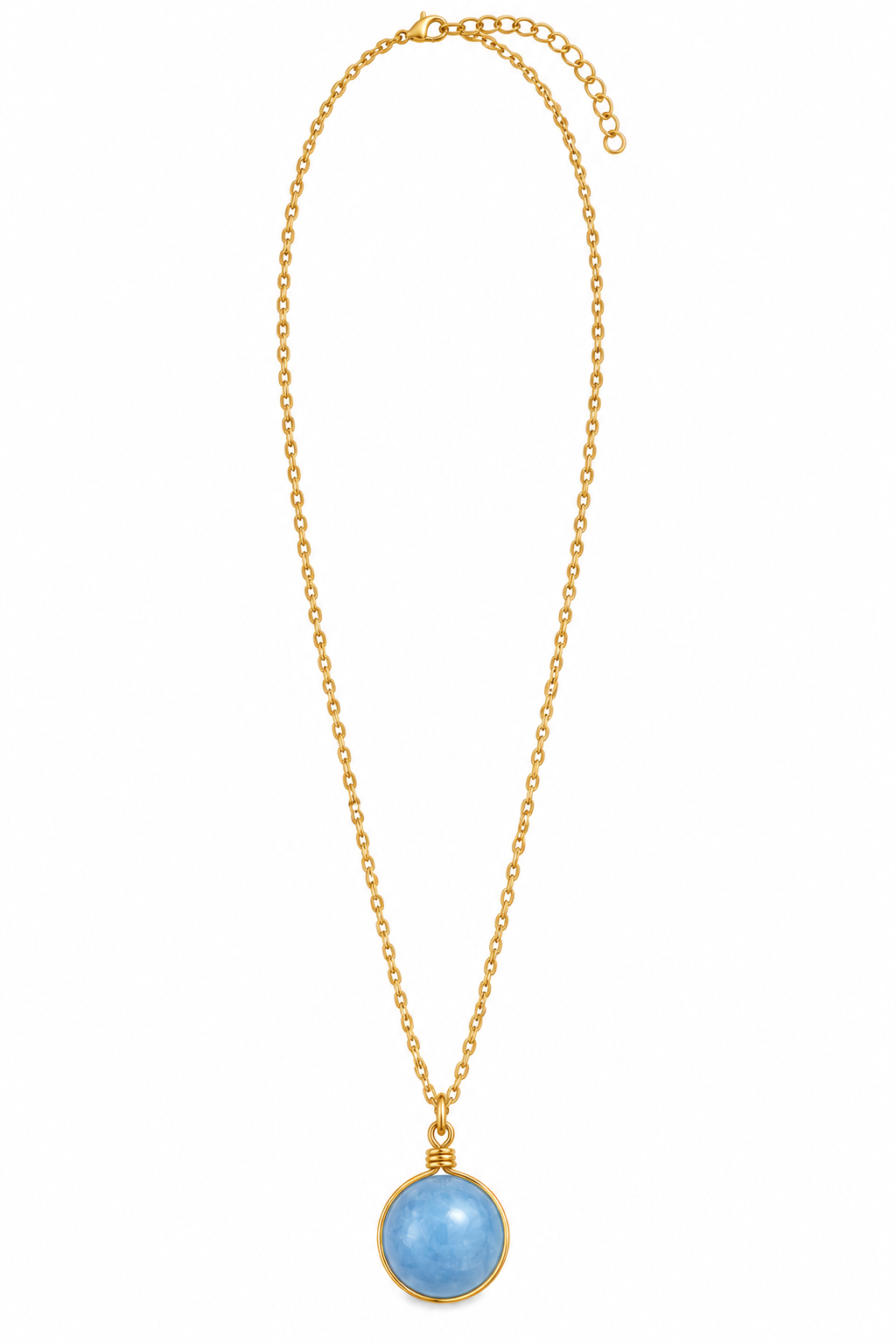 Blauwe Bol Ketting